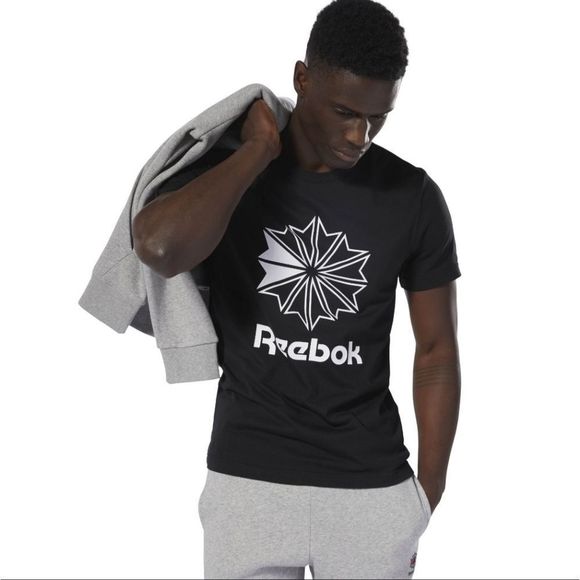 Reebok Men's Classic Big STARCREST Logo T Shirt available in L and XL - Picture 2 of 7